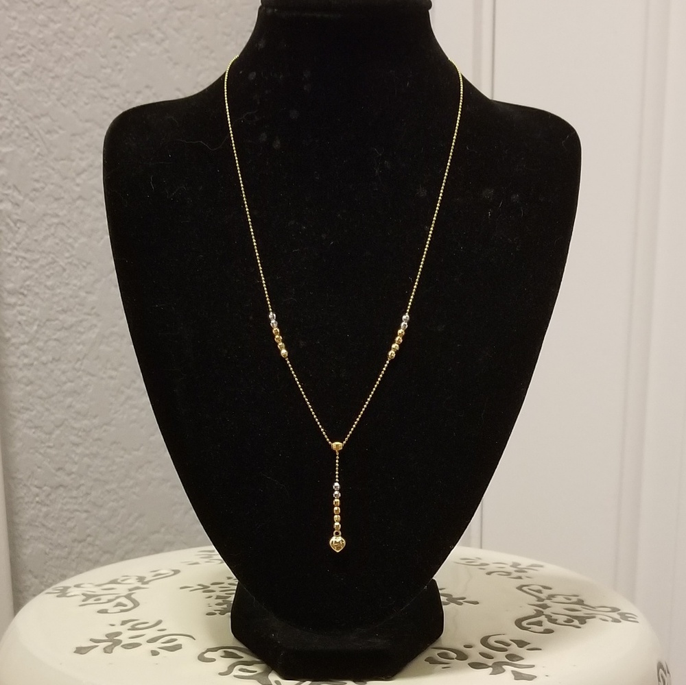 14K Italian Gold Delicate Y Necklace